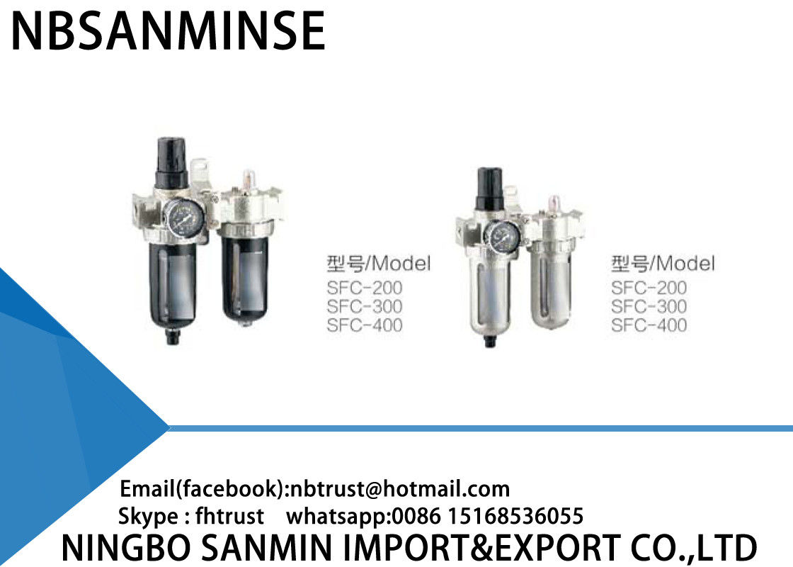 Professional SFC FRL Pneumatic Industrial Air Filter Regulator And Lubricator