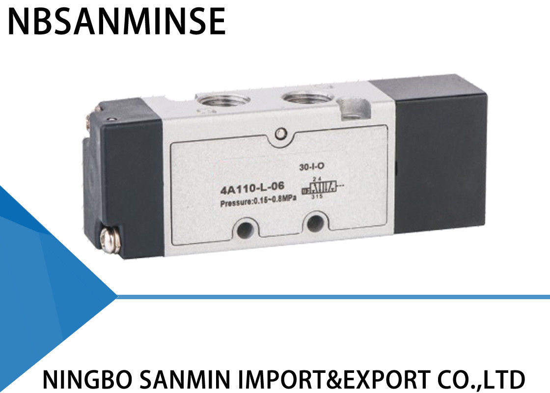 YPC-Art 5 Weisen-Magnetventil des Hafen-3 pneumatische Reihe Sanmin 4A 100-L