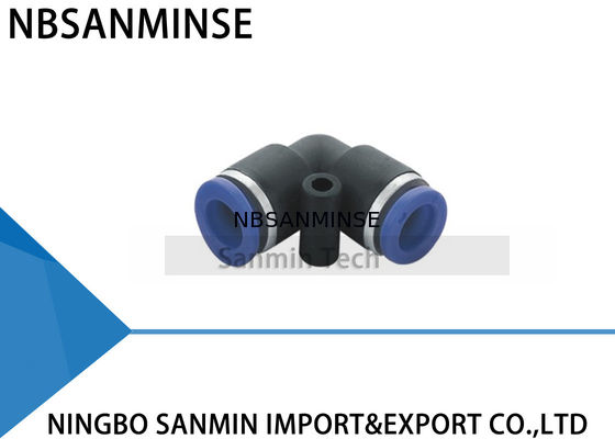 Pneumatische die PUL Luft-Verbindungsstück-schnelle Luft schließen Kompressor-passenden Rohr-Verbands-Plastikellbogen Sanmin an