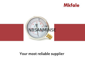 100mm Flüssigkeit gefülltes Manometer Edelstahl-Manometer