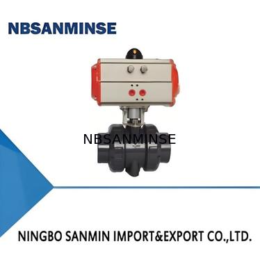 UPVC/CPVC/PPH elektrische und pneumatische Kugelhähne für Mitteldruckanwendungen 1,2 MPa und Niederdruckanwendungen 0,035 MPa~0,35 MPa