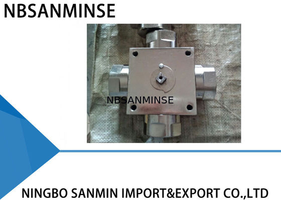 KHB4K-Kohlenstoffstahl-Kugelventil G-Faden-Vierwegsmarinekugelventil-Handbuch-Energie