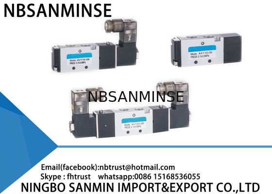 4V 100 Reihen Solenoid-elektropneumatisches Ventil doppelte kontrollierte AirTAC-Dreiwegart-