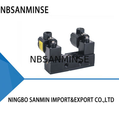 Explosionssichere Rohrboden-Art Magnetventil SANMIN der Doppelt-Spulen-70°C NBR pneumatisches der Dichtungs-0.15-0.8Mpa DC24V 3.5W
