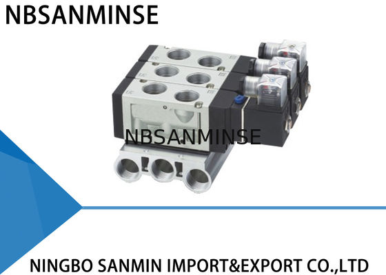 Fünf Hafen G3/4" Faden-Rohr-Solenoid-elektropneumatisches Ventil-interne Versuchsart