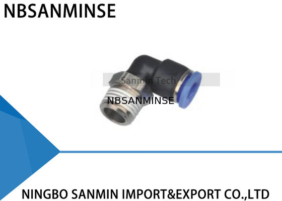 Pneumatisches Teil-Plastikeindrückung PLN Luft-männliche Winkelverschraubungs-Schnellkupplungs-Komponenten Sanmin