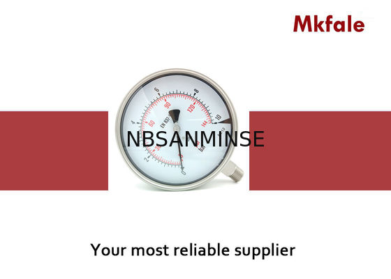 6 Zoll-Manometer-flüssiges Manometer mit Rückseite/Unterseite SMSS 160mm