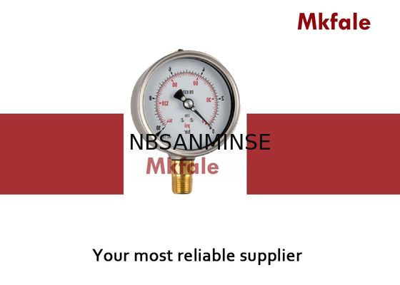 G1 / 4 füllte flüssige Manometer-Flüssigkeit G1/2 Digital Öldruckanzeige IP65
