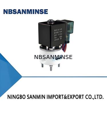 PTFE-Magnetventil mit max. +60 °C Umgebungstemperatur, 5 °C bis 150 °C Mediumstemperatur und M8x1 G1/8 M6 1/4UNF-28 Anschluss