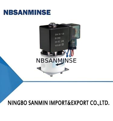 PTFE-Magnetventil mit max. +60 °C Umgebungstemperatur, 5 °C bis 150 °C Mediumstemperatur und M8x1 G1/8 M6 1/4UNF-28 Anschluss