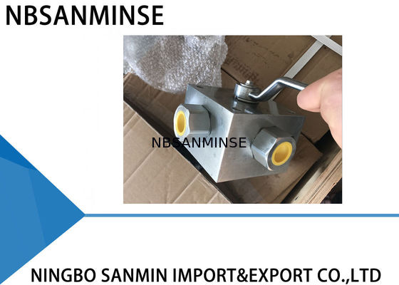 KHB4K-Kohlenstoffstahl-Kugelventil G-Faden-Vierwegsmarinekugelventil-Handbuch-Energie