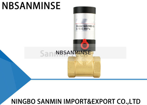 Q22HD-Reihen-pneumatischer Regelventil-Messing-Edelstahl-materieller pressluftbetätigter Kolbenschieber für Wasserluft
