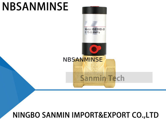 Q22HD-Reihen-pneumatischer Regelventil-Messing-Edelstahl-materieller pressluftbetätigter Kolbenschieber für Wasserluft